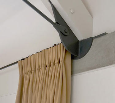 Curtain poles custom made for awkward spaces