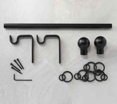 Metal curtain pole packs