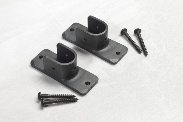 Recess curtain poles - Beeswax finish